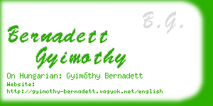 bernadett gyimothy business card